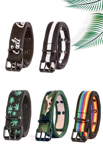 Casual Canvas Double Hole Belt