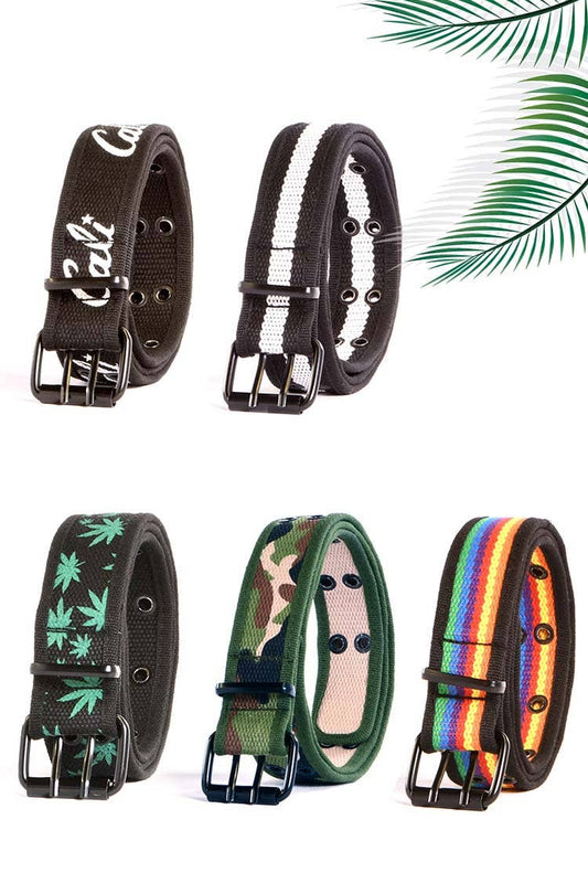 Casual Canvas Double Hole Belt