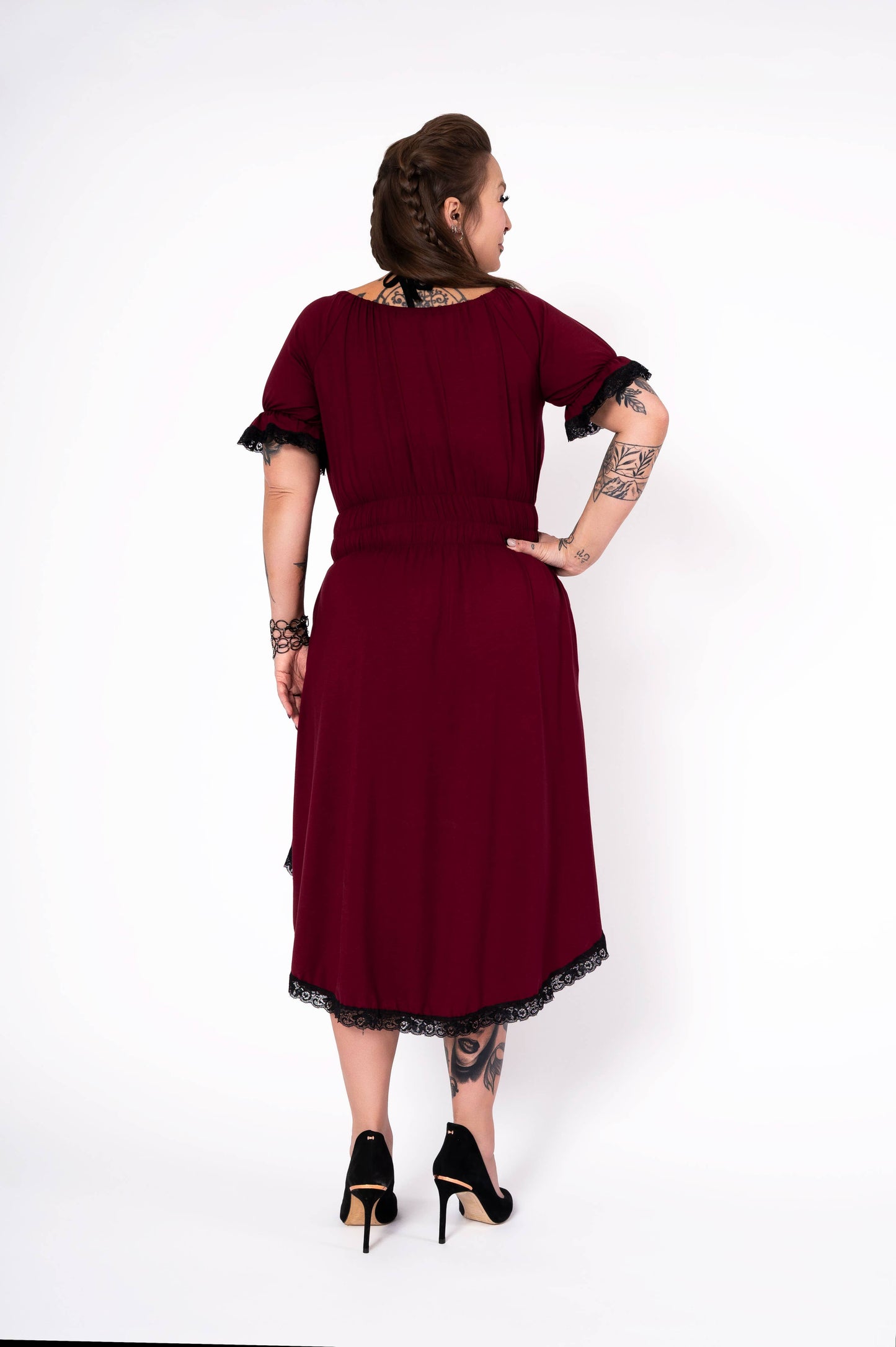 Temple Of Love dress - burgundy