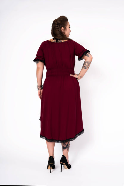 Temple Of Love dress - burgundy