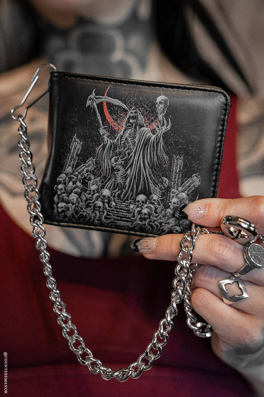 Dark Warlock Bifold Wallet w/ Chain