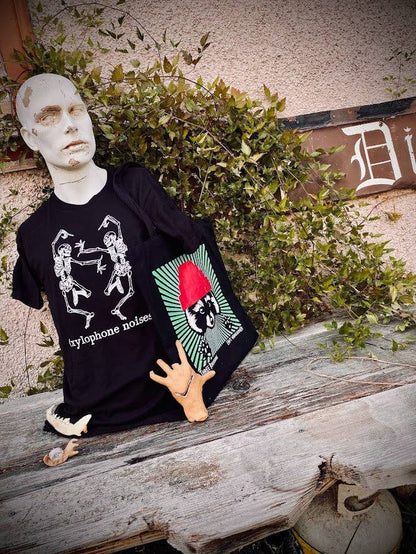 Dancing Skeletons make xylophone noises t-shirt.