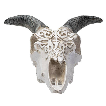 14238 Goat Hanging Decorative Skull w/LED