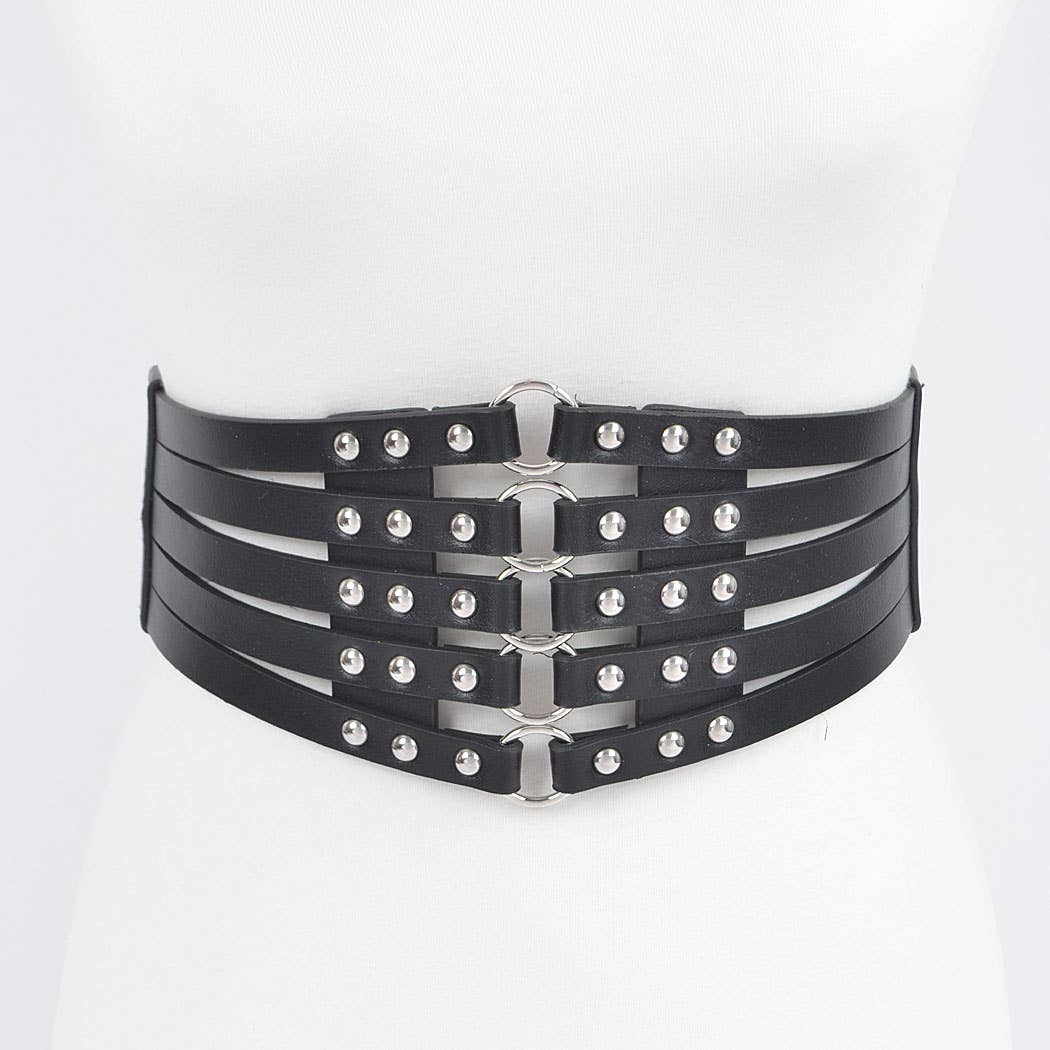 Stud Waist Elastic Plus Size Belt