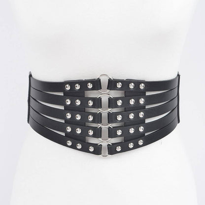 Stud Waist Elastic Plus Size Belt