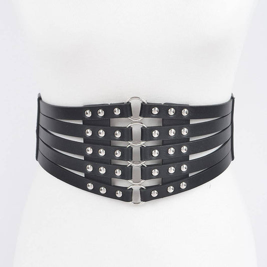 Stud Waist Elastic Plus Size Belt