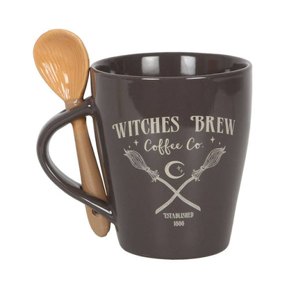 Witches Brew Coffee Co. Mug & Spoon Halloween Set
