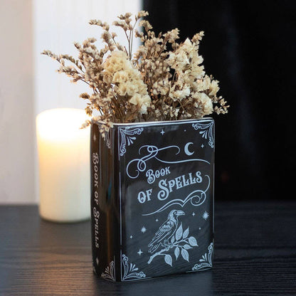Book of Spells Book Shaped Ceramic Vase