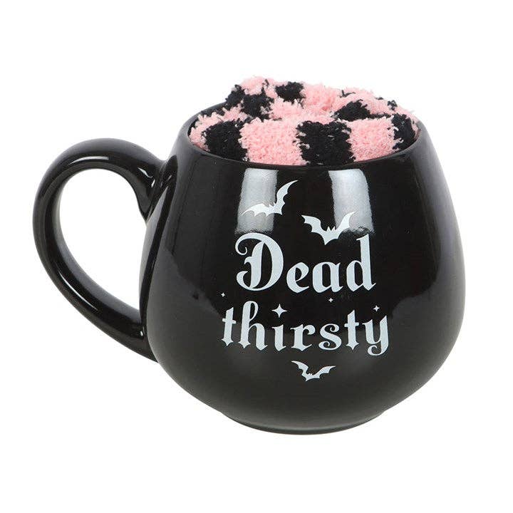 Dead Thirsty Gothic Mug and Socks Set