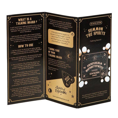 Black Gothic Ouija Talking Board with Planchette