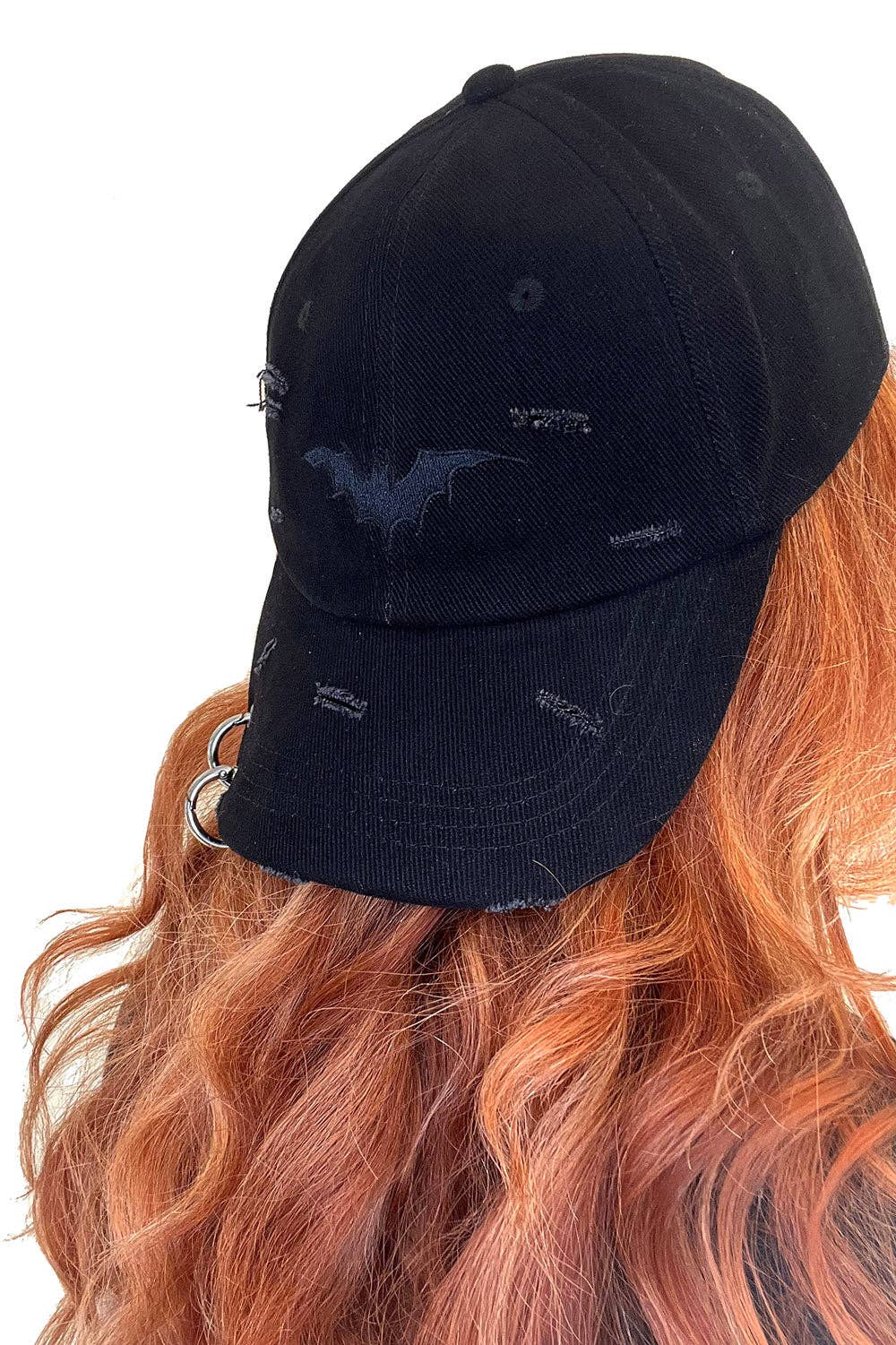 Vampire Bat Pierced Baseball Cap
