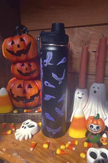 Quoth the Raven 24 Oz Water Bottle Tumbler
