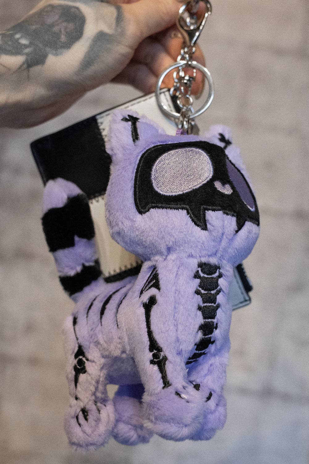 Twilight Purple Skelekitty Plush Keychain [Limited Edition]