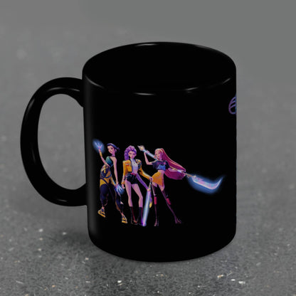 K-POP Demon Hunters (Huntrix) 11oz/315ml Black Coffee Mug