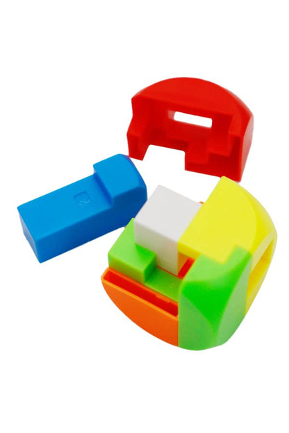 Colorful 3D Geometric Building Block Puzzle Sensory Toy
