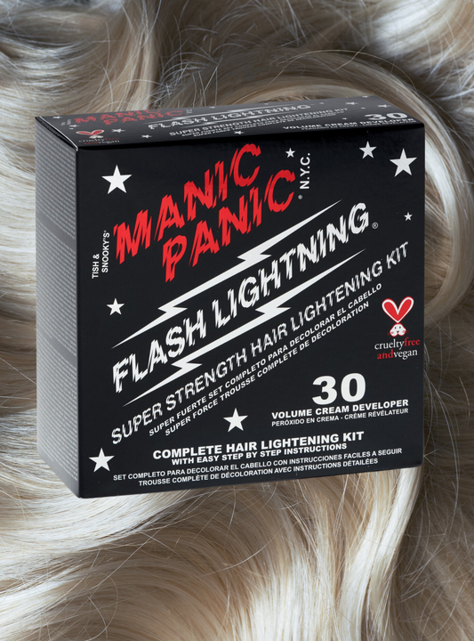 Flash Lightning®  HairBleach Kit - 30 Volume Cream Developer