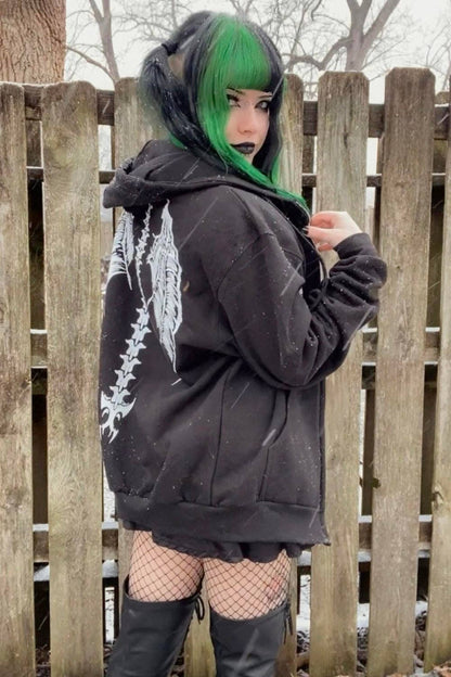 Demon Wings Hoodie [Zipper or Pullover]
