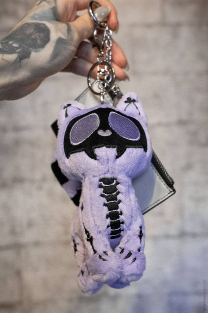 Twilight Purple Skelekitty Plush Keychain [Limited Edition]