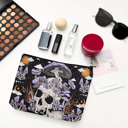 Mushroom Skull Make Up Bag