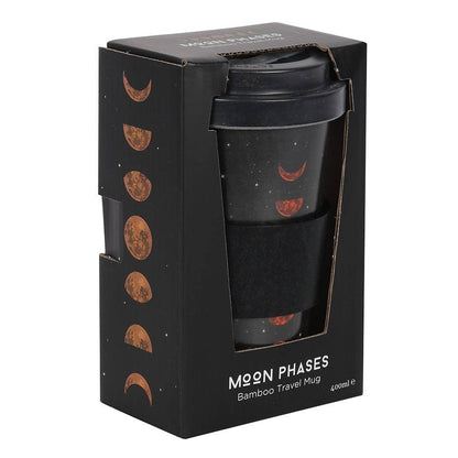 14485 Bamboo Coffee Mug With Sleeve, Moon Phases