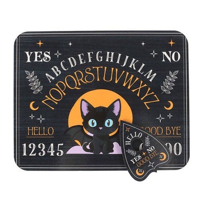 Cute and Creepy Black Bat Cat Talking Board with Planchette