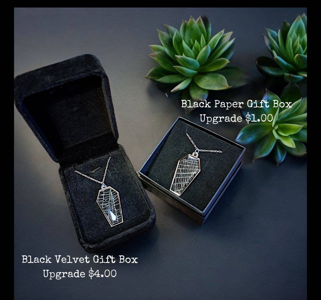 Real Spiderweb Coffins Silver (Necklace)