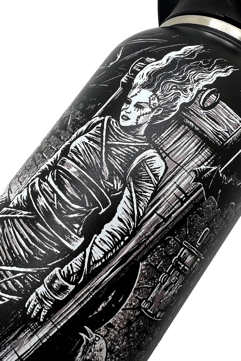 Frankenstein And Bride 32 Oz Water Bottle