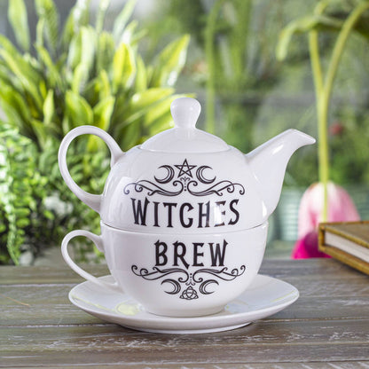 Witches Brew Tea Set for One by Alchemy Gothic UK