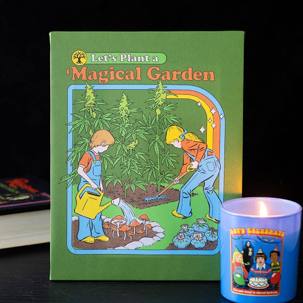 19x25cm Magical Garden Canvas Plaque by Steven Rhodes