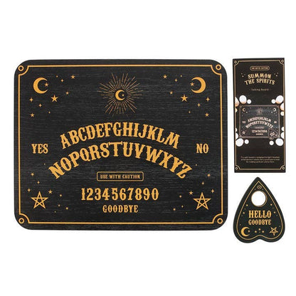 Black Gothic Ouija Talking Board with Planchette