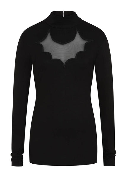 Necessary Evil Goth Cybele Bat Panel Long Sleeve Top