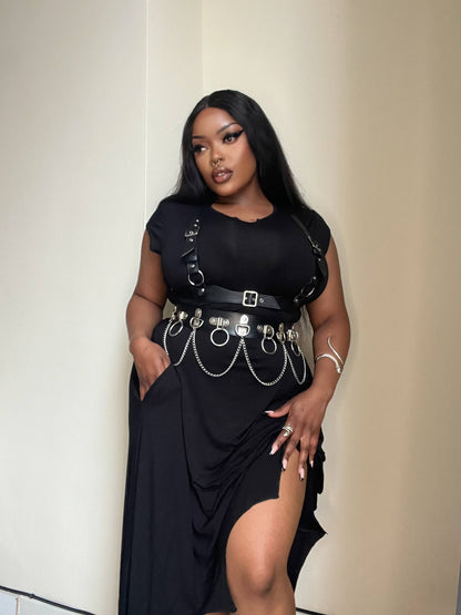 Necessary Evil Evaki Hi-Low Dress with Pockets