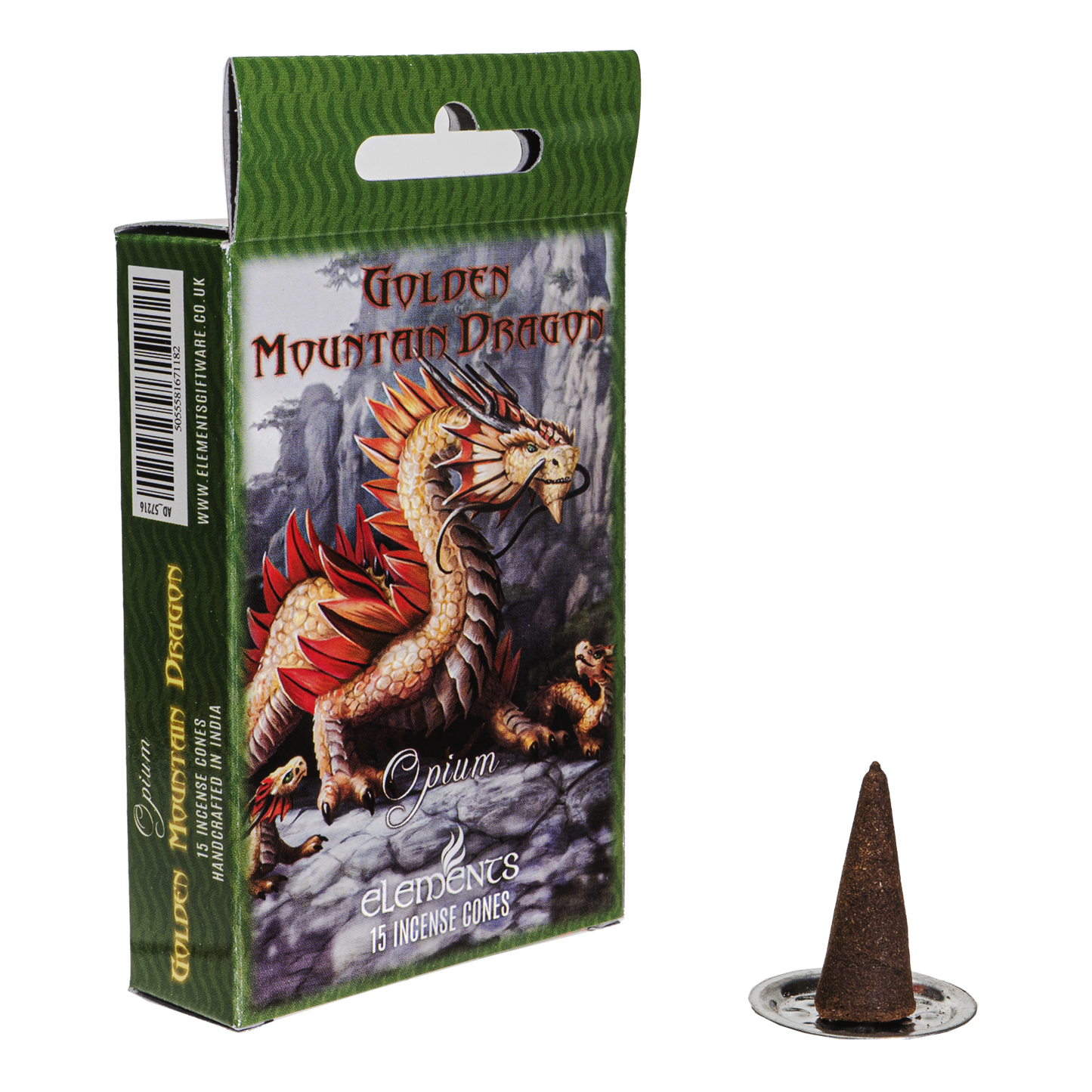 13818 Golden Mountain Dragon Incense Cones