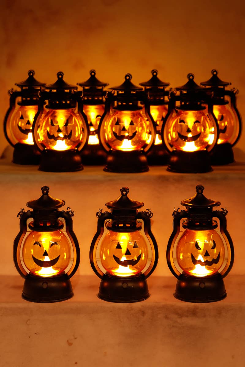 Halloween Pumpkin Head LED Jack O' Lantern with Display Box