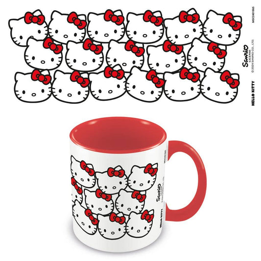 Hello Kitty (Many Kittys) Red Coloured Inner Mug