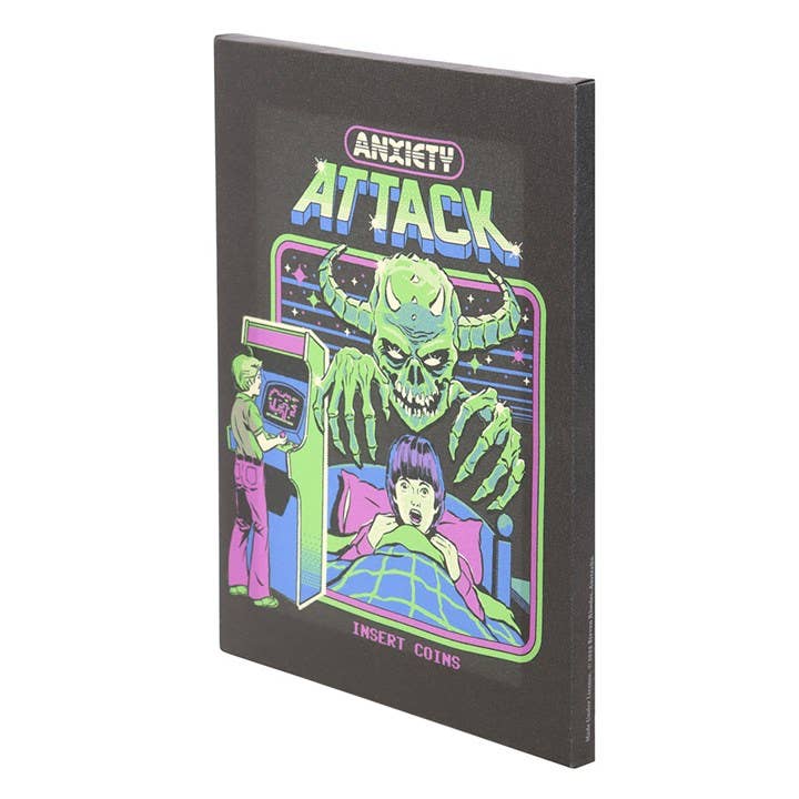 19x25cm Anxiety Attack Canvas Plaque by Steven Rhodes