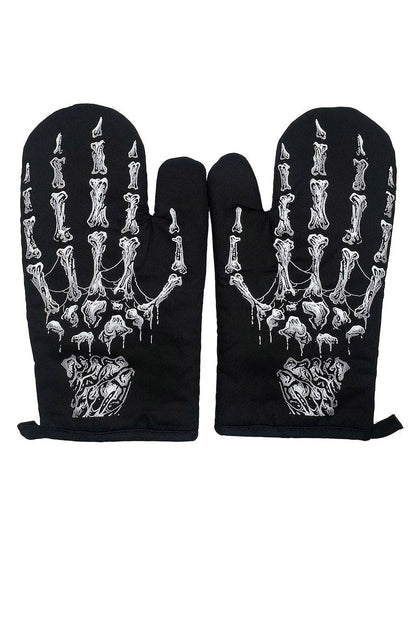 Skeleton Hand Oven Mitts [Set of 2]