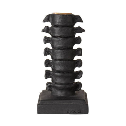 15795 Skull Gothic Vertebrae Candleholder