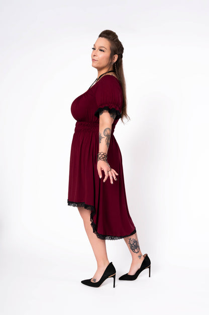 Temple Of Love dress - burgundy