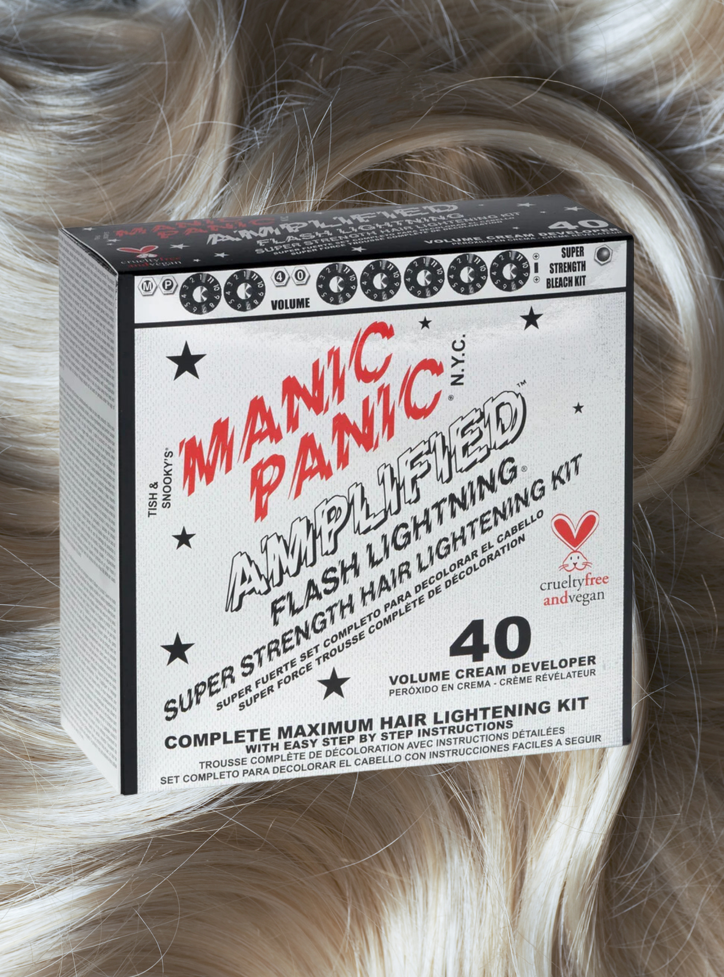 Flash Lightning® Hair Bleach Kit- 40 Volume Cream Developer