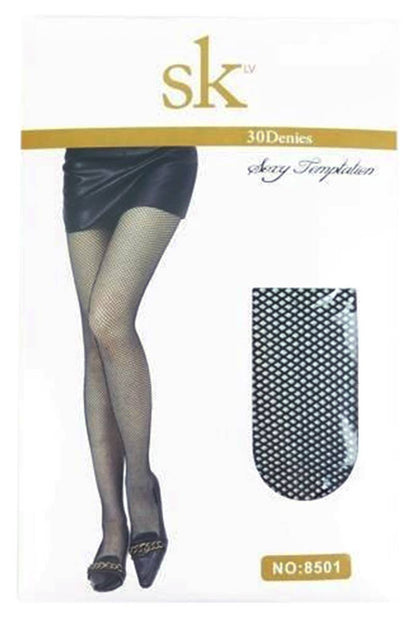High Rise French Cut Fishnet Sheer Tight Pantyhose