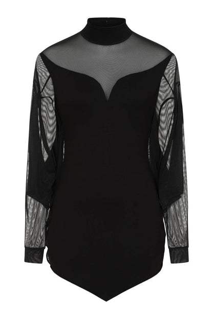 Necessary Evil Cybele Mini Dress with Bat Wing Effect Sleeve