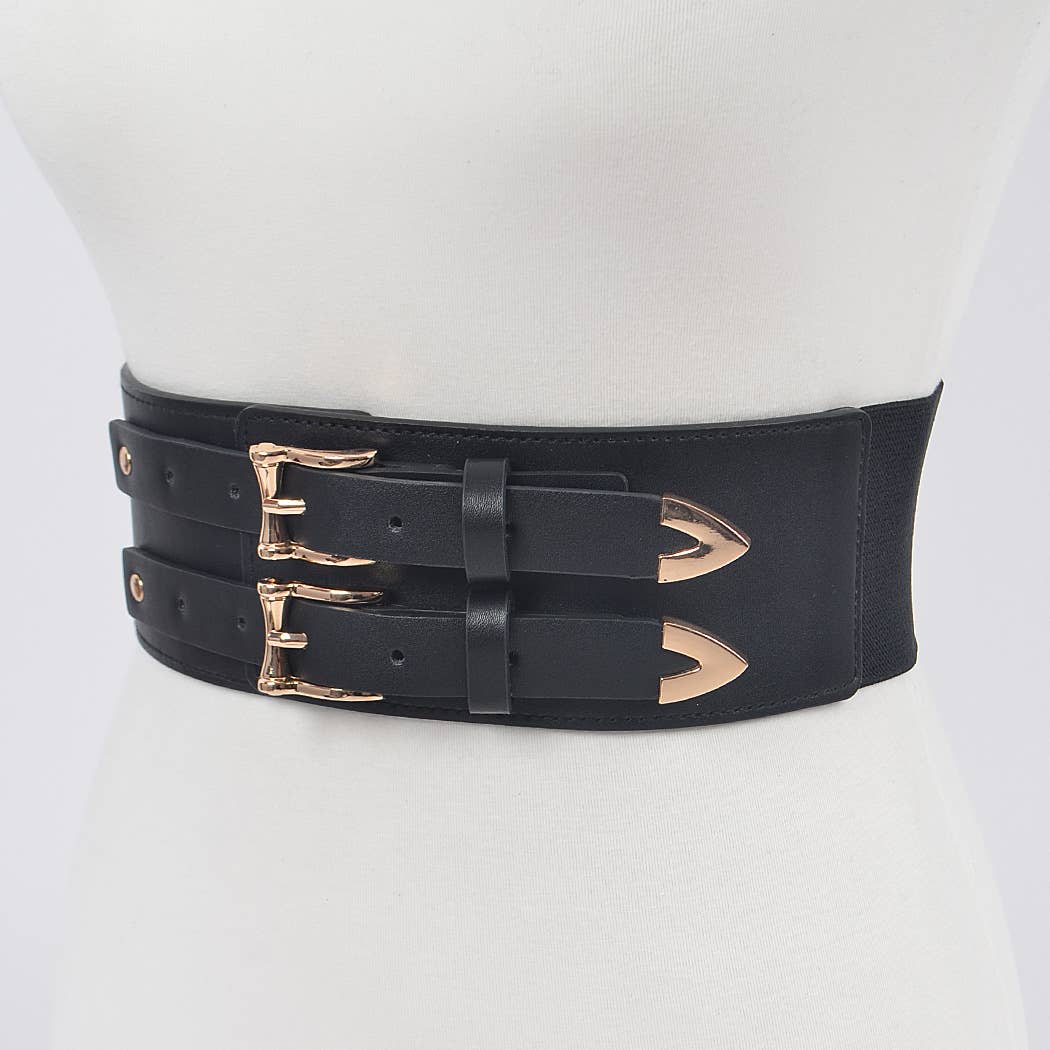 Corset Stretch Plus Size Belt W/Two Buckles