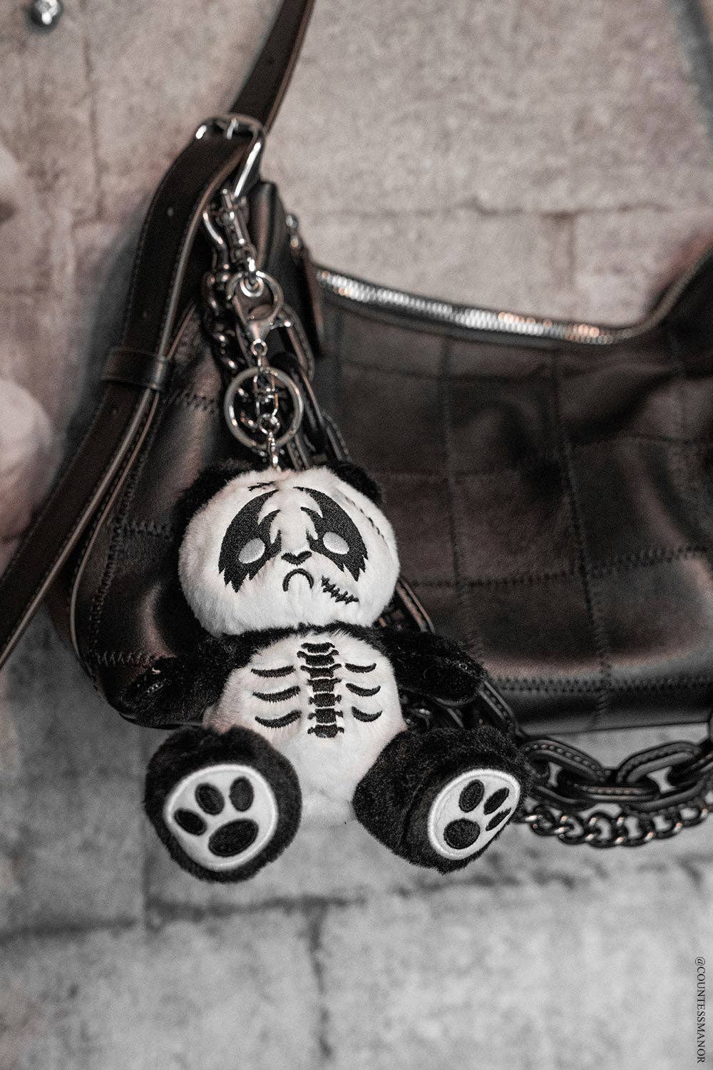 Death Metal Panda Plush Keychain