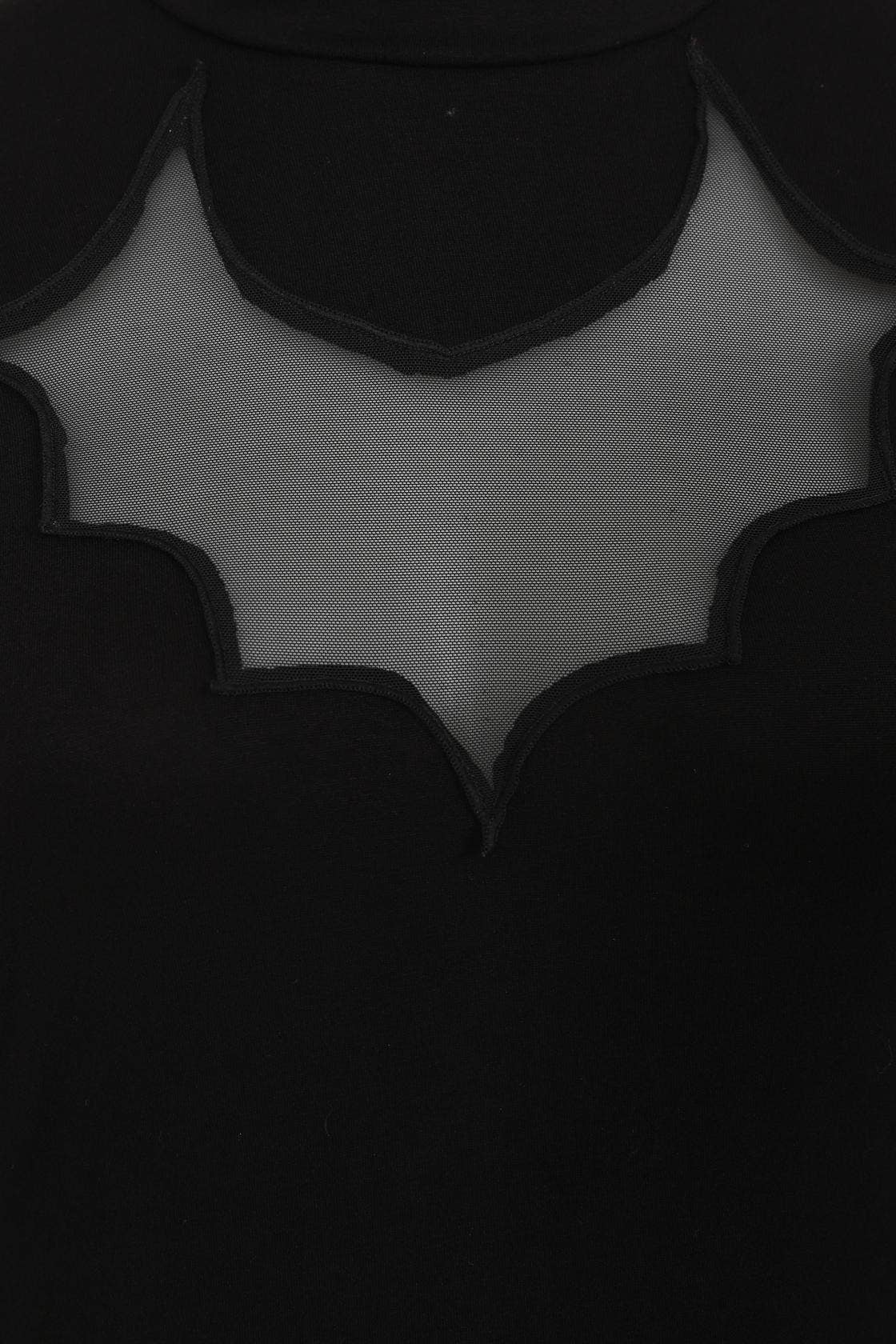 Necessary Evil Goth Cybele Bat Panel Long Sleeve Top