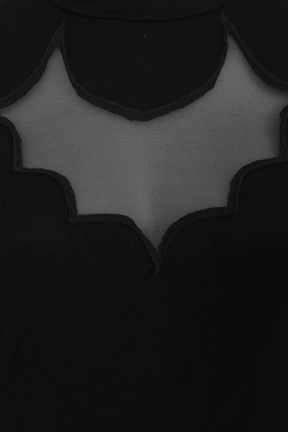 Necessary Evil Goth Cybele Bat Panel Long Sleeve Top
