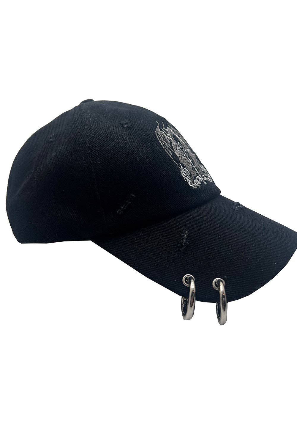 Grim Reaper Pierced Baseball Cap