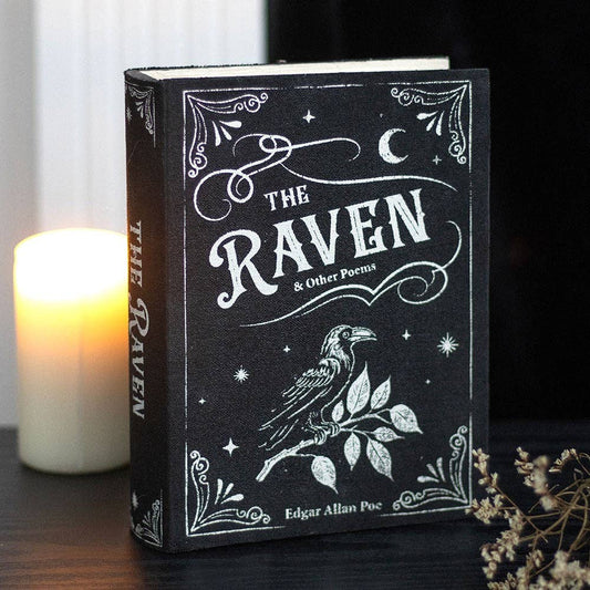 The Raven Book Shaped Gothic Storage Box