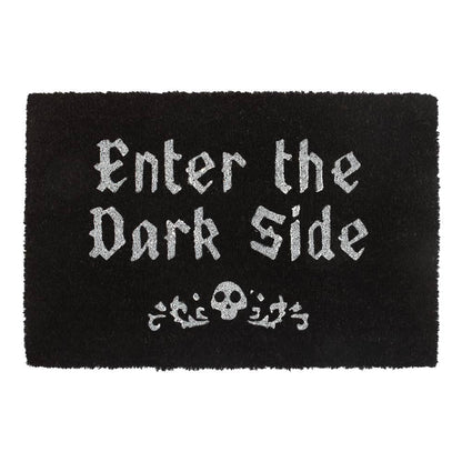 Gothic Black Enter The Dark Side Coir Doormat