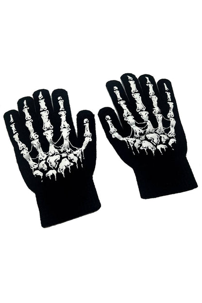 Dead Inside Skeleton Gloves [Full Finger]